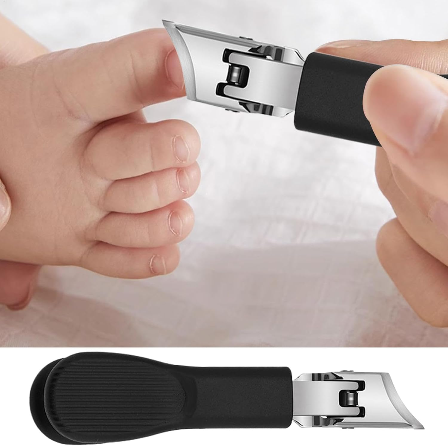 Finger Nail Clippers - Stainless Steel Wide Jaw Opening Nail Clippers - Long Handle Fingernail Trimmer Slanted Nail Cutter for Seniors - Orange1 image number 6