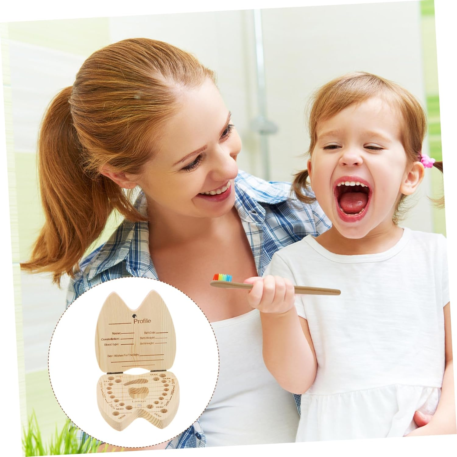 Baby Tooth Keepsake Box for Girls Tooth Fairy Box and Suitable for Newborns and Toddlers image number 3