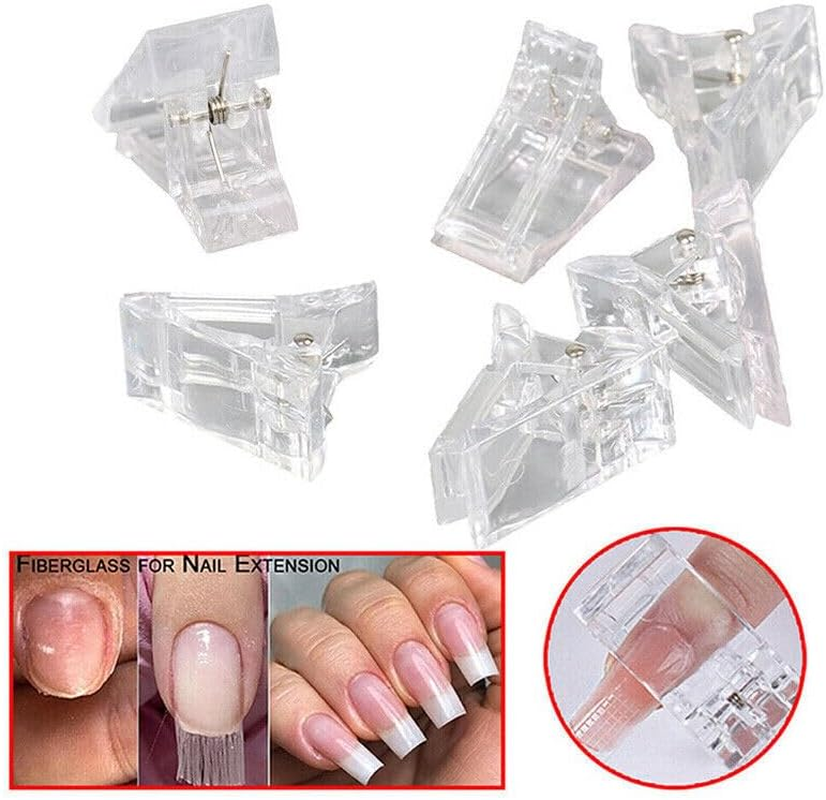 5-50PCS Nail Tips Clip Clamps for Poly Gel Quick Building Extension Builder Tool, 0.2-1 Inch Size Range image number 1