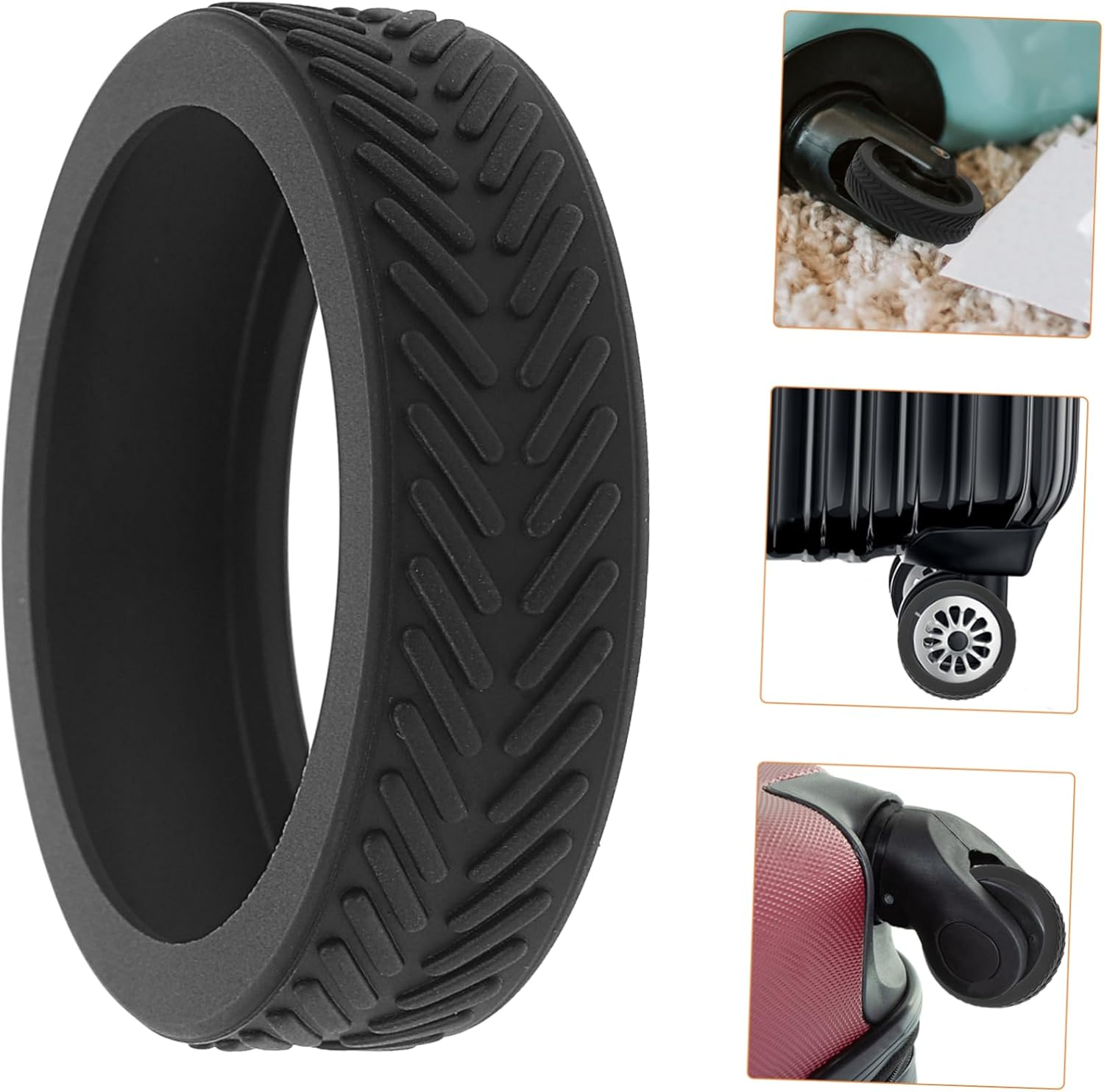 VILLFUL 8Pcs Luggage Wheel Covers for Suitcase Noise-Reducing Silicone Castor Wheels Protectors image number 1