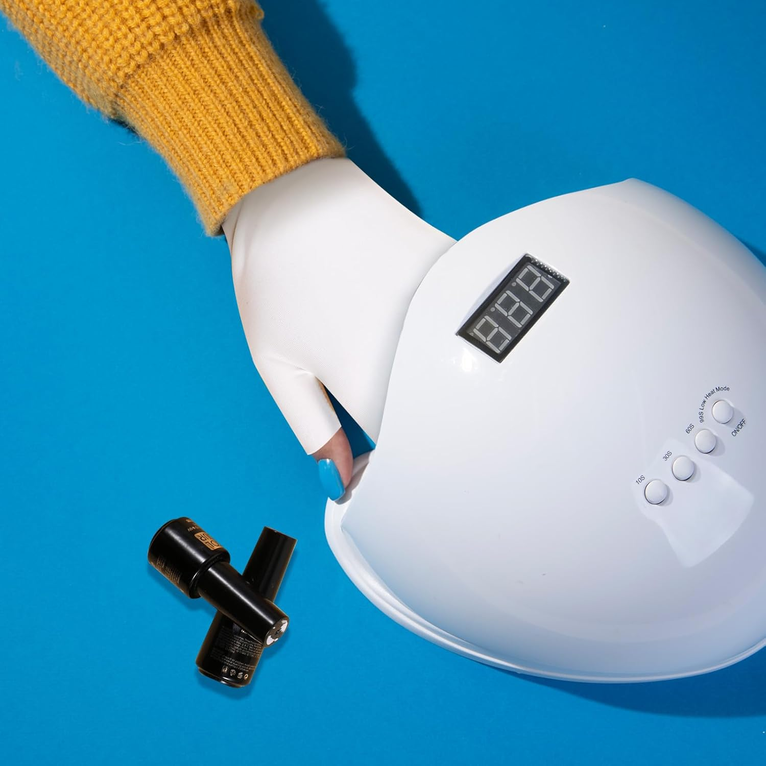 2 Pairs of White Cotton Gloves for Dry Hands Sleeping, White Fingerless Gloves, Eczema Glove for Moisturizing, Touchscreen, Spa, Skin Treatment image number 1