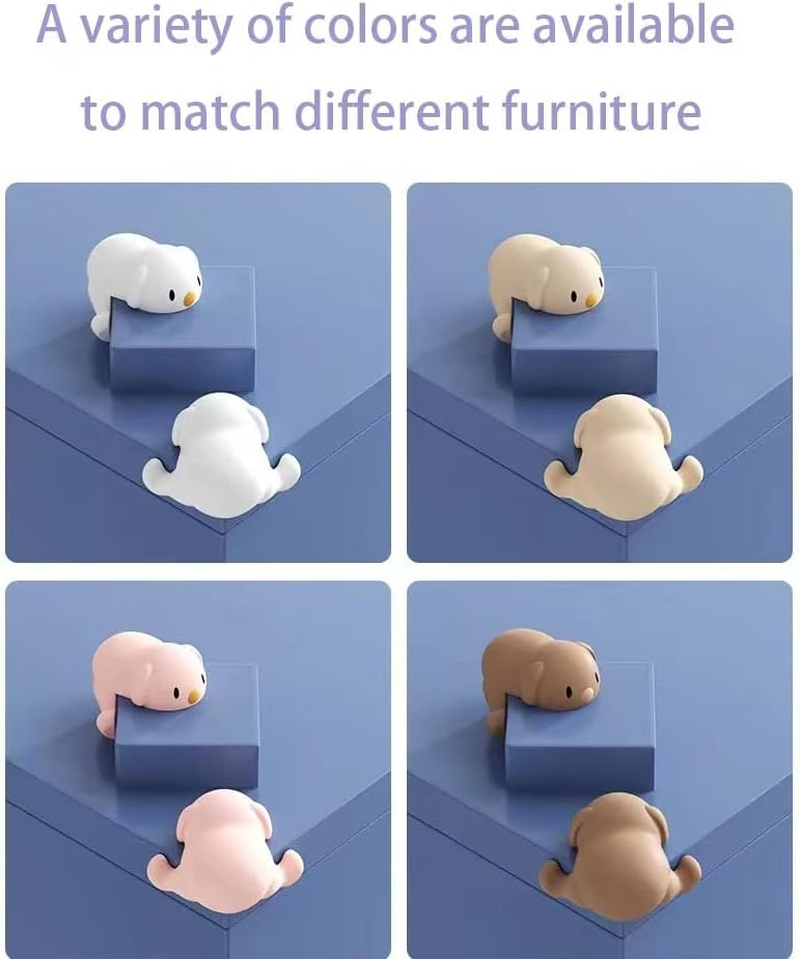 Animal Type Dog Silicone Table Corner Anti-Collision Corner Protector for Children Corner Protector for Baby Safety, 4 Random Colors image number 3