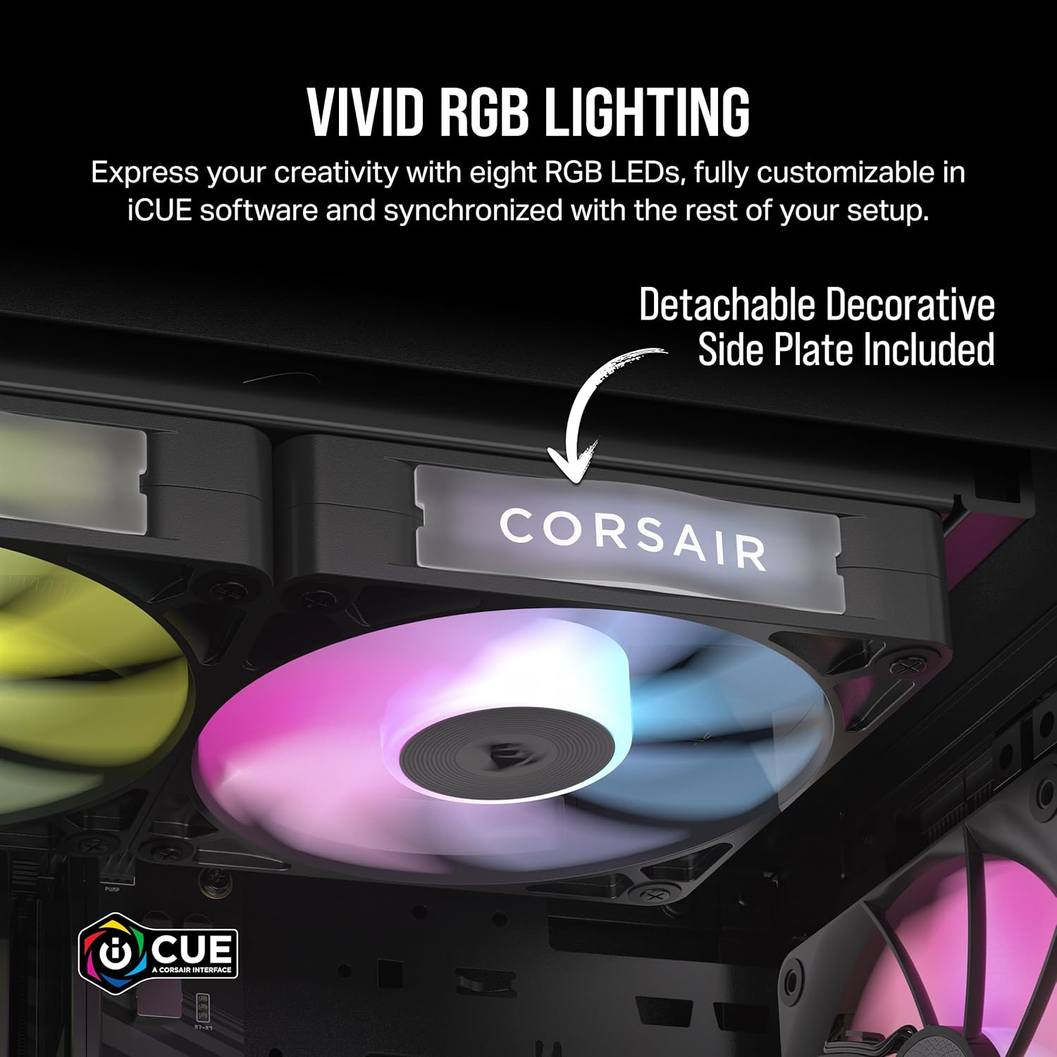 CORSAIR Icue Link RX120 RGB 120Mm PWM Fan - Magnetic Dome Bearing - Single Fan - Black image number 4