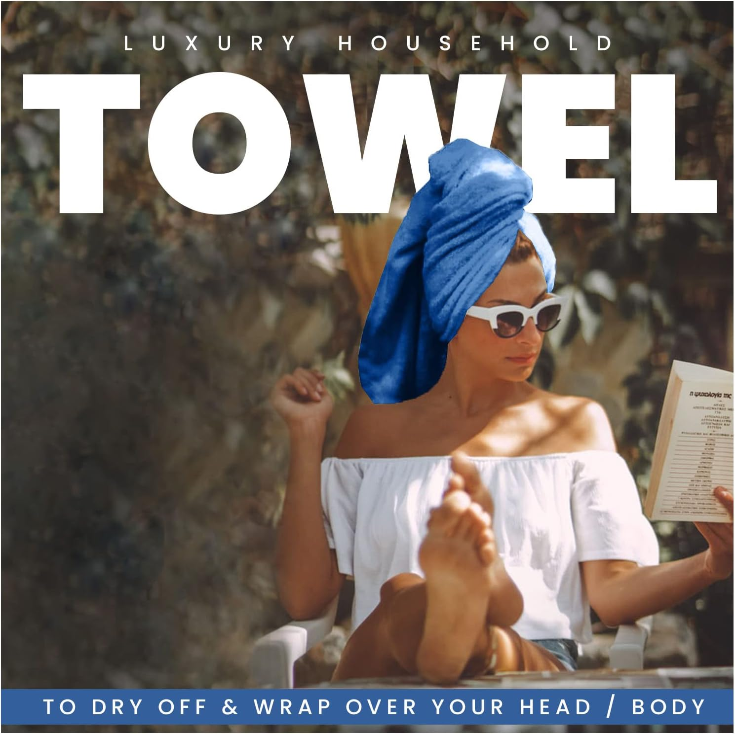 GC GAVENO CAVAILIA Large Towels Bath Sheet-Highly Absorbent Egyptian Cotton Towel Set-4 Pack Extra Soft Large Bath Towel Royal Blue-Quick Dry Bath Sheets-450 GSM Washable Towels, 75X135 Cm - Ochre image number 5