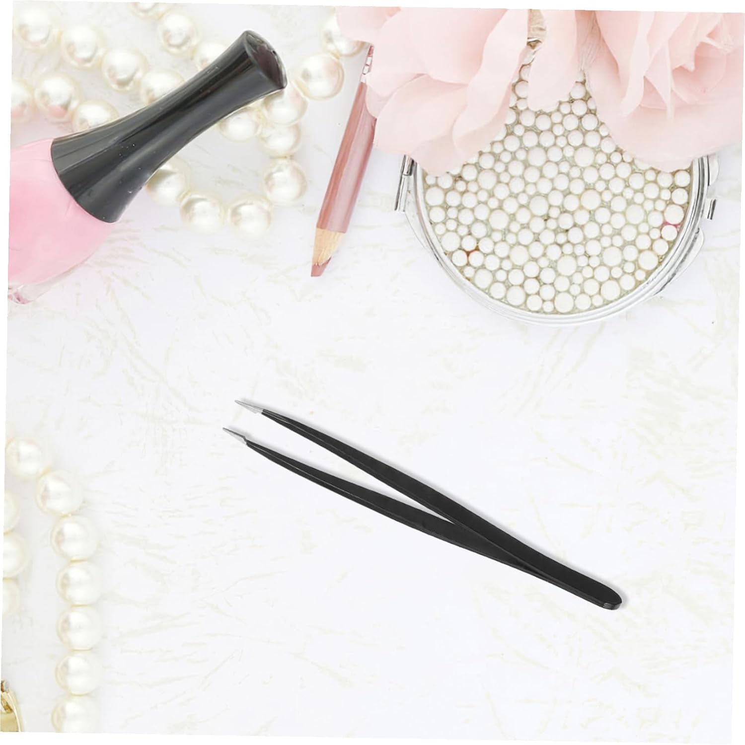 LIFKOME Fine Tweezers Hair Removal Tweezers 1.5Mm Thick Stainless Steel Precision Tip for Facial Ingrown Hair Blackhead Splinter Isolating Tool Women'S Grooming Kit image number 2