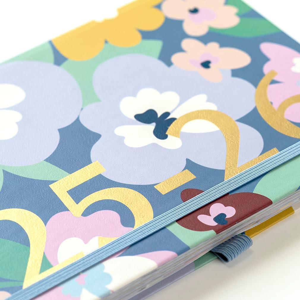 Busy B A5 Diary - Mid-Year Academic Diary - Aug 25 - Aug 26 - Floral Print - Weekly Planner with To-Do Lists, Notes, Week-To-View, 3 Pockets, Year Planner & Elastic Closure image number 1