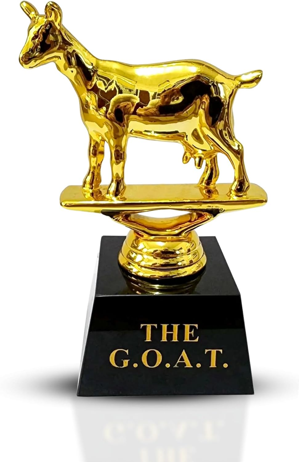 Vaulted Skulls & Co Goat Trophy | Greatest of All Time Trophy (G.O.A.T) | G.O.A.T Trophy | Sports Team Trophies | Funny Office Trophy | Gold/Black | 3" image number 5