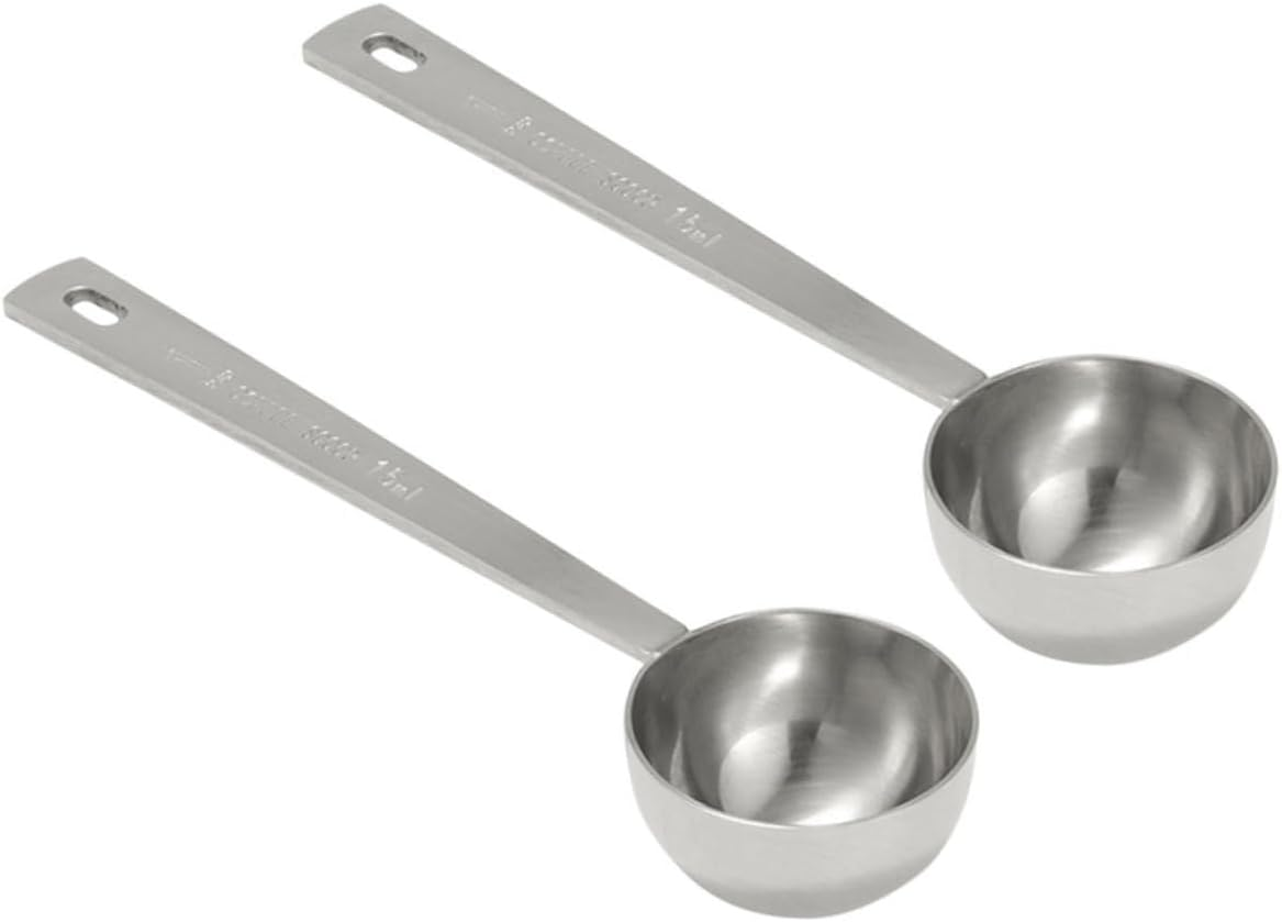 2Pcs Stainless Steel Coffee Scoop Measuring Spoons Baking Kitchen Utensils for Tea Sugar Flour Spices Accurate Measurement Easy to Clean image number 6