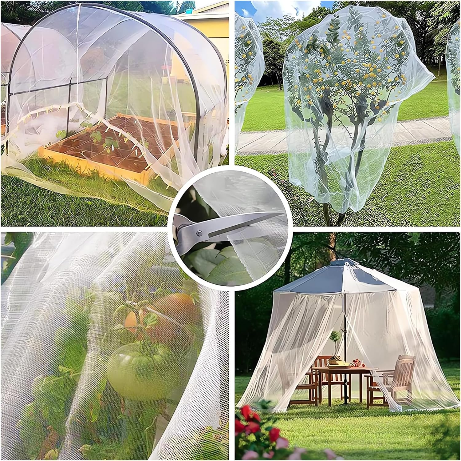 Garden Insect Netting, Reusable Floating Row Cover, Plant Covers Freeze Protection, Ultra Fine Mesh Garden Covers for Vegetables, Flowers, Fruit and Plants (10Ft X49.2Ft) image number 6