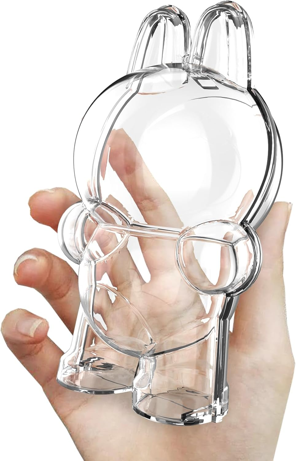 Protective Case Compatible with Standing Figure(Macaron to 3.0) - Clear Collector Storage Box with Silicone Strap,Dustproof Scratch-Resistant Portable Hanging Case for Standing(Figure Not Included) image number 2