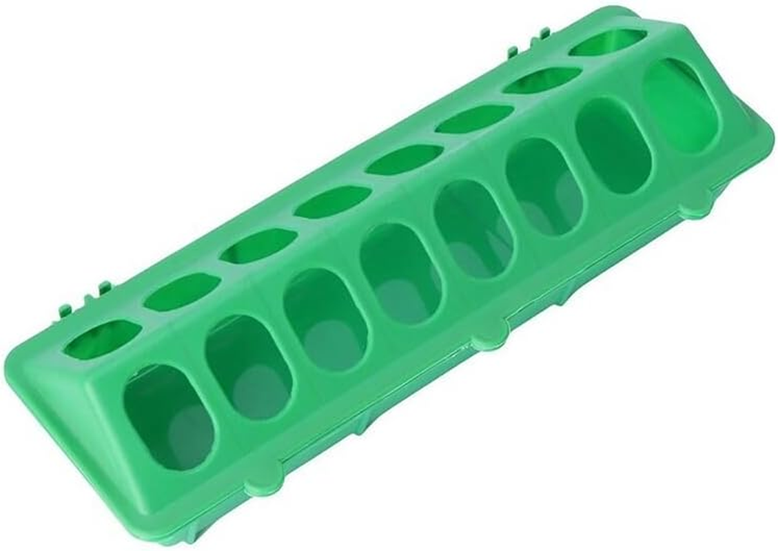 Multicolor 30Cm Bird Feeder & Drinker: Versatile Storage Trough for Chick, Pigeons, and Wild Birds - Durable, Easy-Fill Plastic Dispenser with Hinge Opening, Ideal for Stable and Aviary Environments