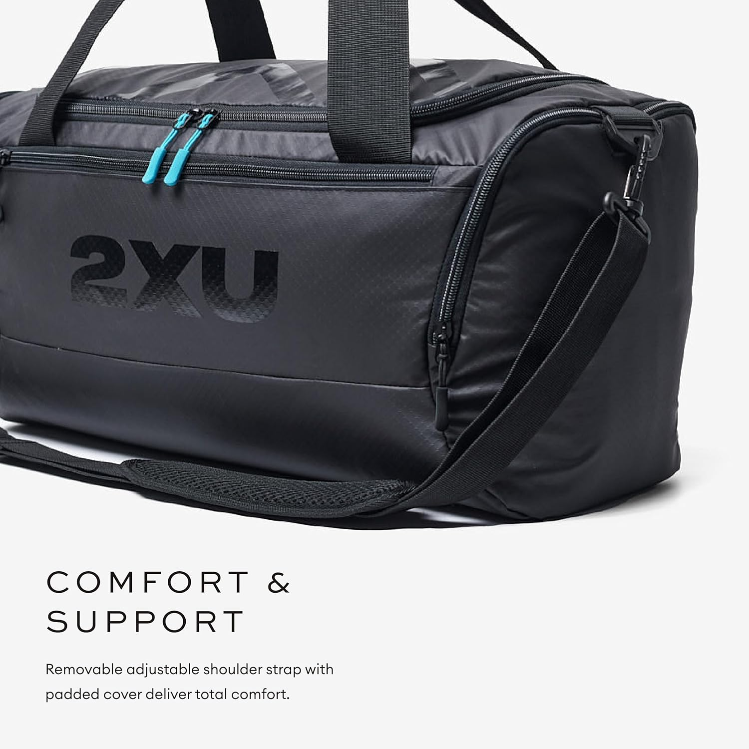 2XU Gym Bag - Everyday Gym Duffel, Inner Shoe Compartment - 30L Capacity image number 4