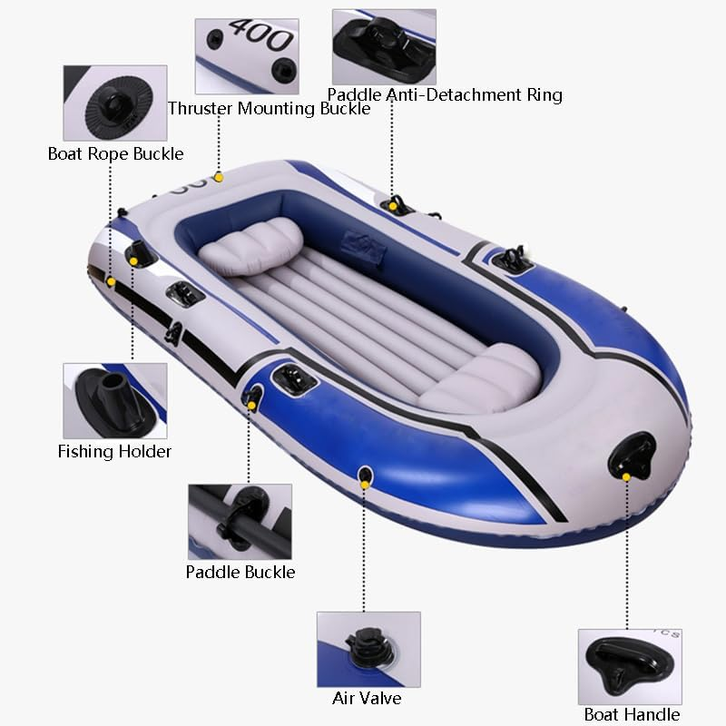 Avimya Inflatable Fishing Boat, Wear-Resistant Fishing Boat, Outdoor Fishing Boat, PVC Material, Strong and Durable, Independent Air Chamber image number 2