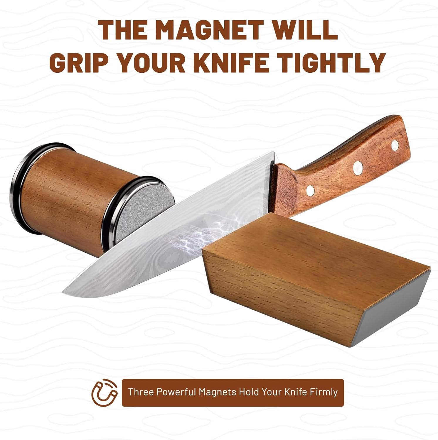 Knife Sharpener - Rolling Knife Sharpening Tool Kit with 400 & 1000 Grit Discs for Kitchen Chef'S Knives and Scissors, 15 & 20 Degree Magnetic Angle Knife Sharpeners Roller Gadgets Gifts image number 2