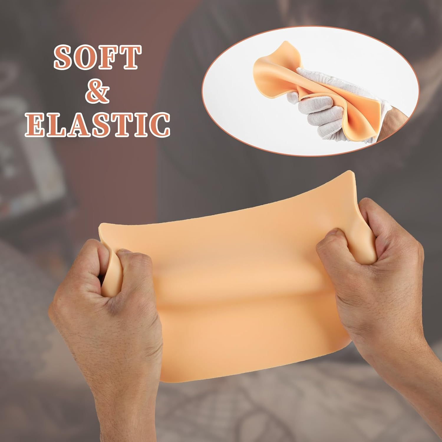 Varildibao 5 PCS Tattoo Practice Skins, 8" X 6" Double Sided Tattoo Fake Skin image number 2