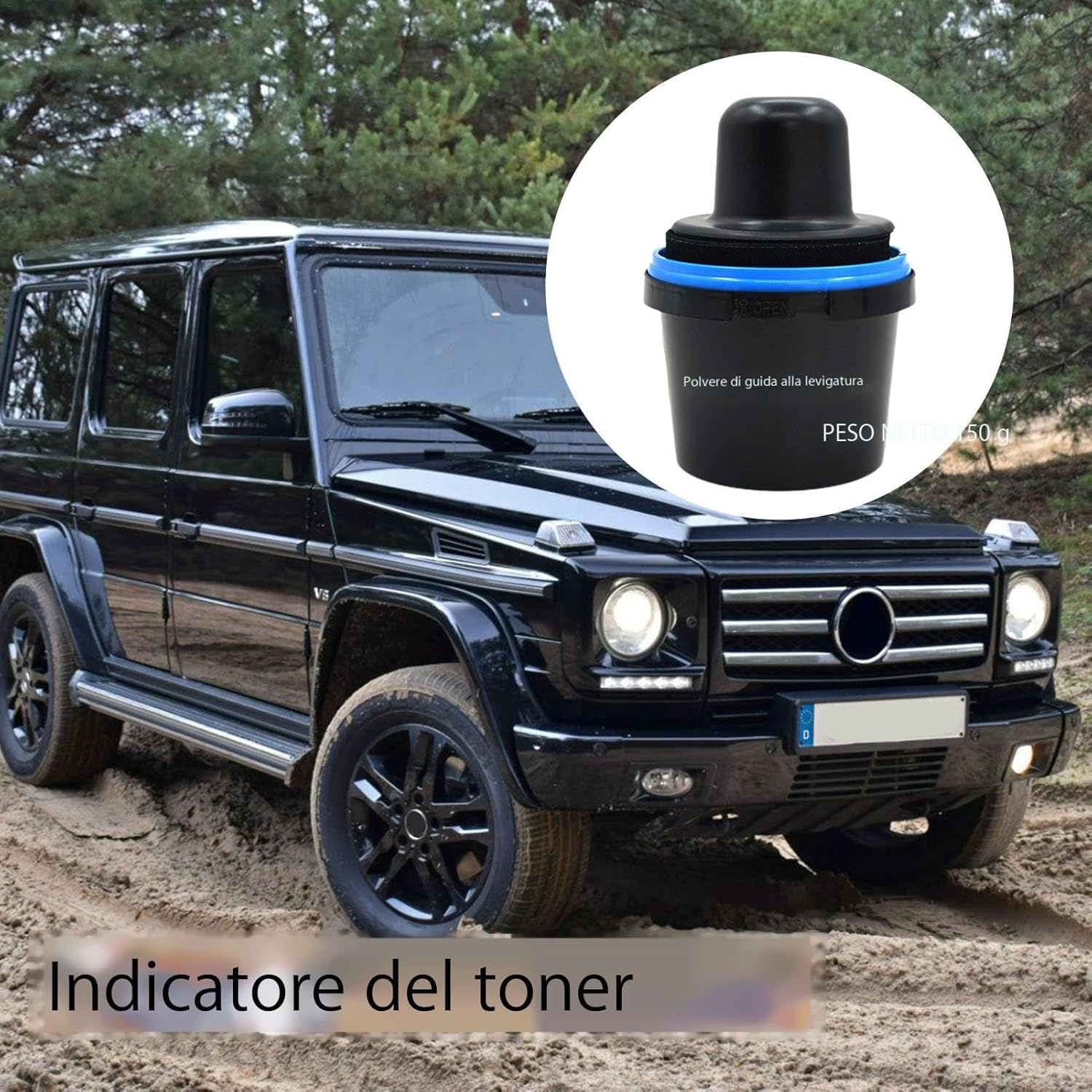 Dry Coating Powder | Black Guide Dust Leak Proof | Black Guide Coat for Bodywork | Portable Dry Guide Coat | Multipurpose Dry Driving Powder with Car Handle image number 6