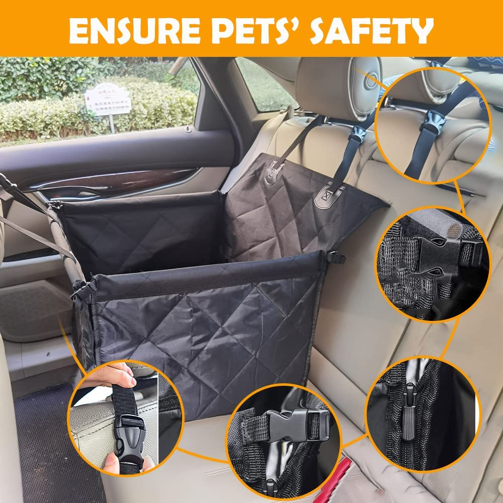 All-Season Pet Car Seat for Small&Medium Dogs,Foldable Dog Booster Seat for Car Back Seat,Dog Car Seats Puppy Carrier Fits Cars/Trucks/Suv 59Cm(L) *48Cm(W)*50Cm(H) image number 6