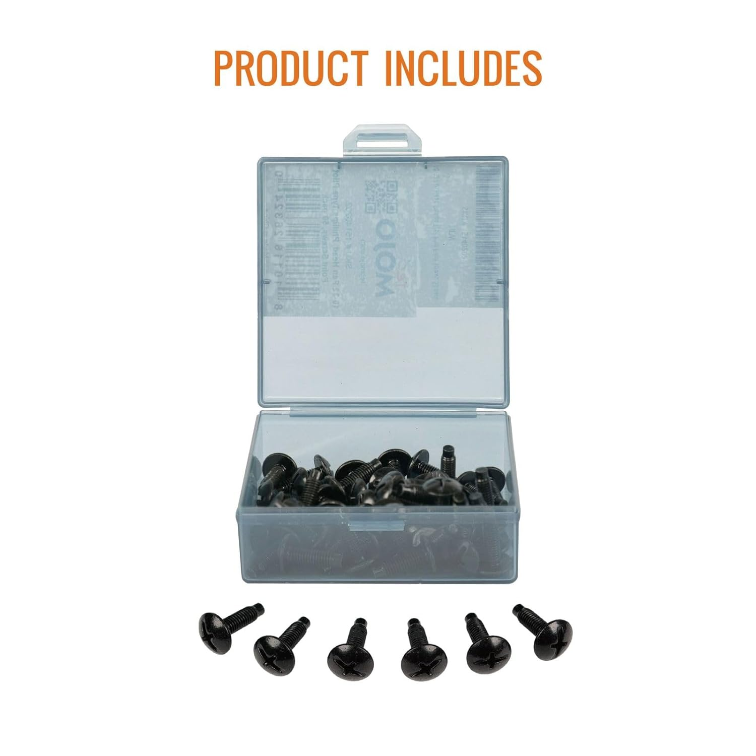 Rack Mount Screws 50 Pack - 10/32 Steel, Pan Head, Phillips Type Pilot Point Screws, Made to Use with Network Racks, Enclosures and Cabinets