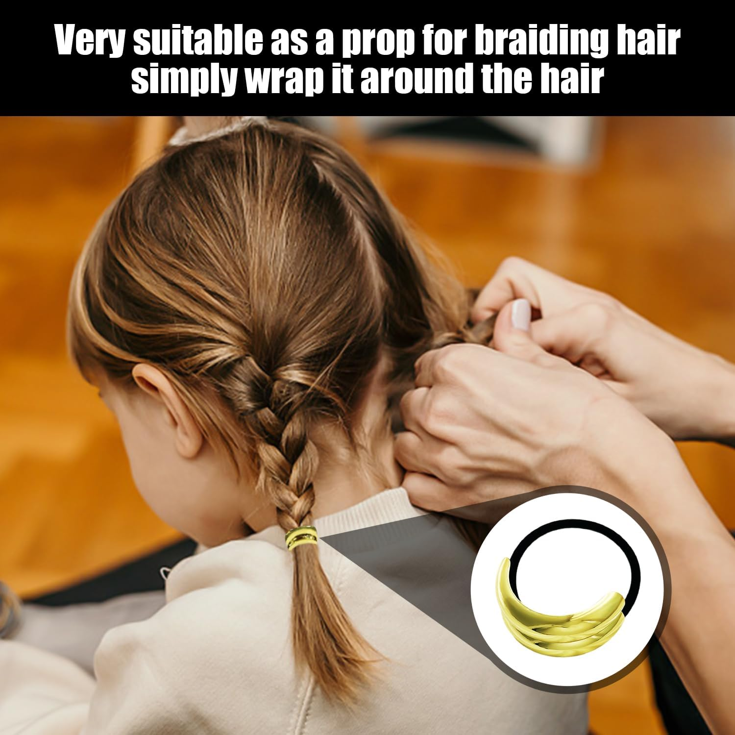 Pack of 2 Shiny Hair Rope, Elastic Oval Hair Rope, Vintage Metal Hair Rope, Glitter Ponytail Hair Rope, Elegant Women'S Hair Rope, Fashionable Hair Rope