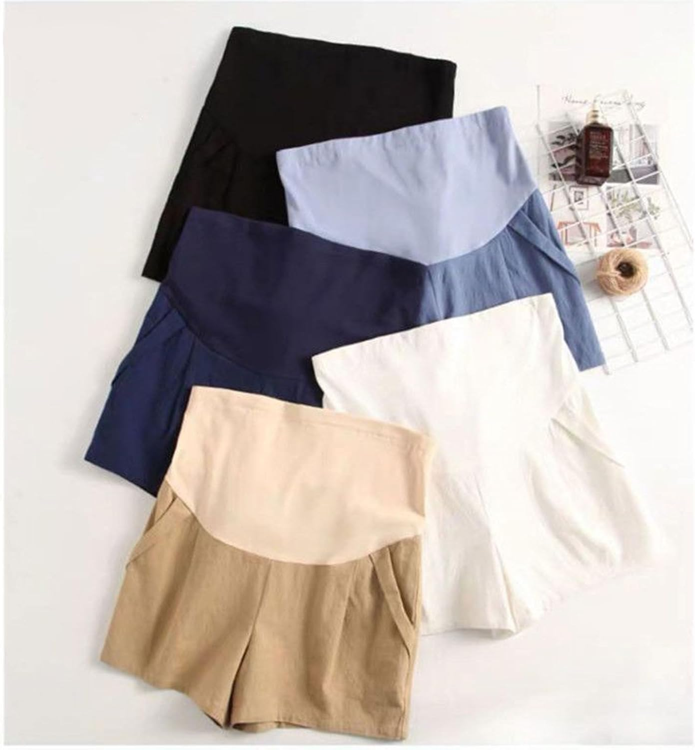 Maternity Pants Shorts Loose Casual Bottoms Three-Quarter Pants image number 3