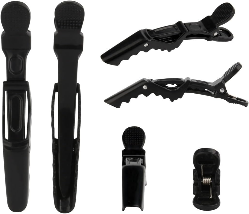 CJESLNA Styling Hair Clips, 12 Pieces, Duck Bill Clips for Sectioning, Professional, Durable, Non-Slip Grips, Wide Teeth (BLACK) image number 1