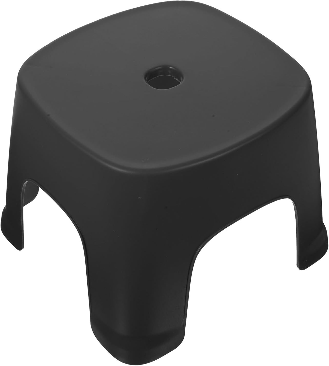 Baluue Plastic Small Stool 6.3 Small High Shoe Change Stepping Stool Outdoor Footstool for Bathroom Kitchen Bedroom Black Compact for Home Use