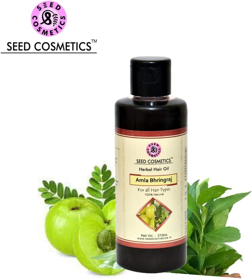 Amla Bhringraj Herbal Hair Care Oil 100% Natural, Oil for Hair Fall Control and Helps to Hair Growth for Men and Women Pack of 3 (630Ml) image number 3