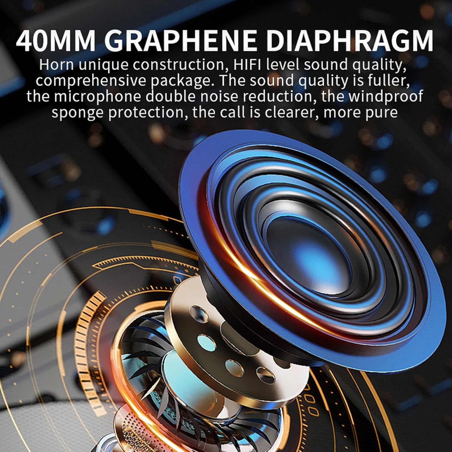 Xinyee Y10 Motorcycle BT5.3 Intercom Headset Noise Cancellation Compatible with a Variety of Helmets