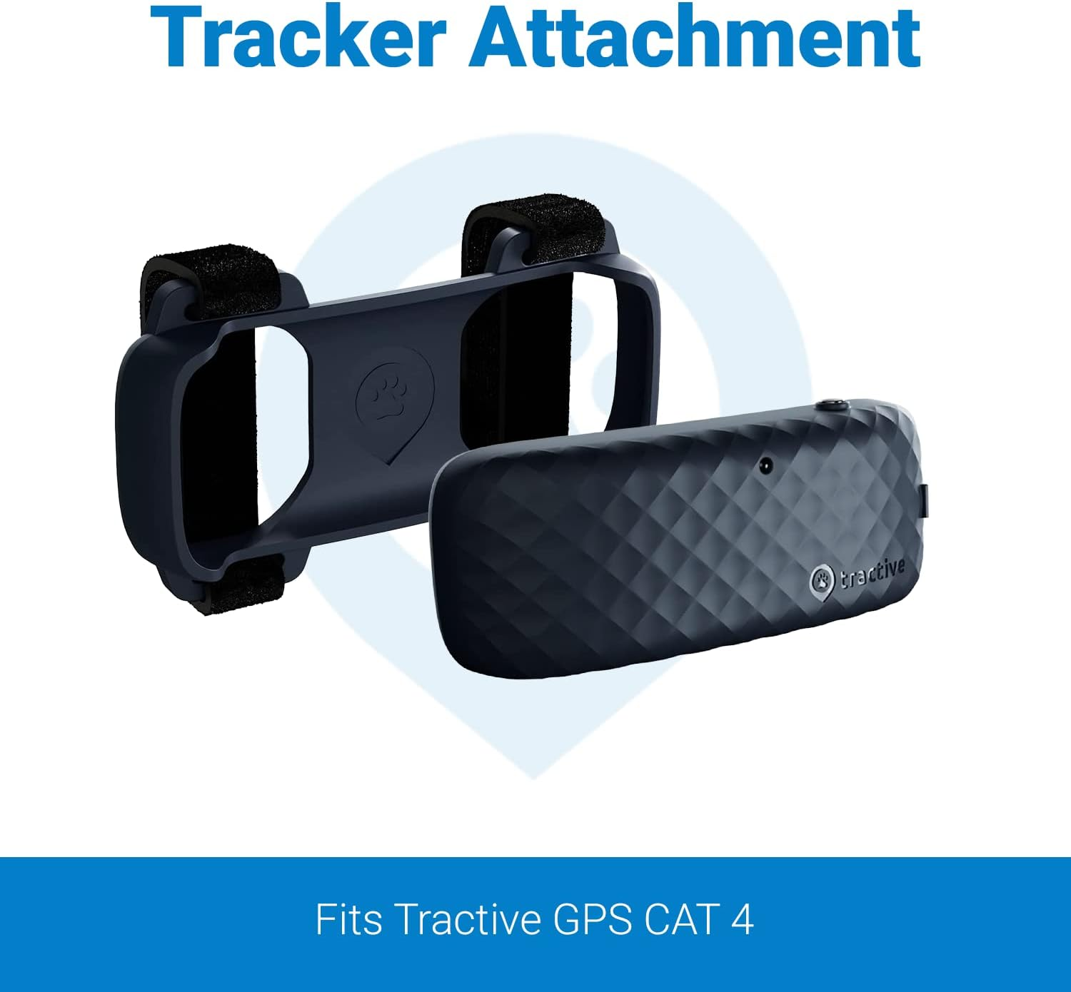 Tractive GPS CAT 4 Tracker Harness Attachment. Ideal for Cat Walks with Peace of Mind. (W/Velcro Straps), Black