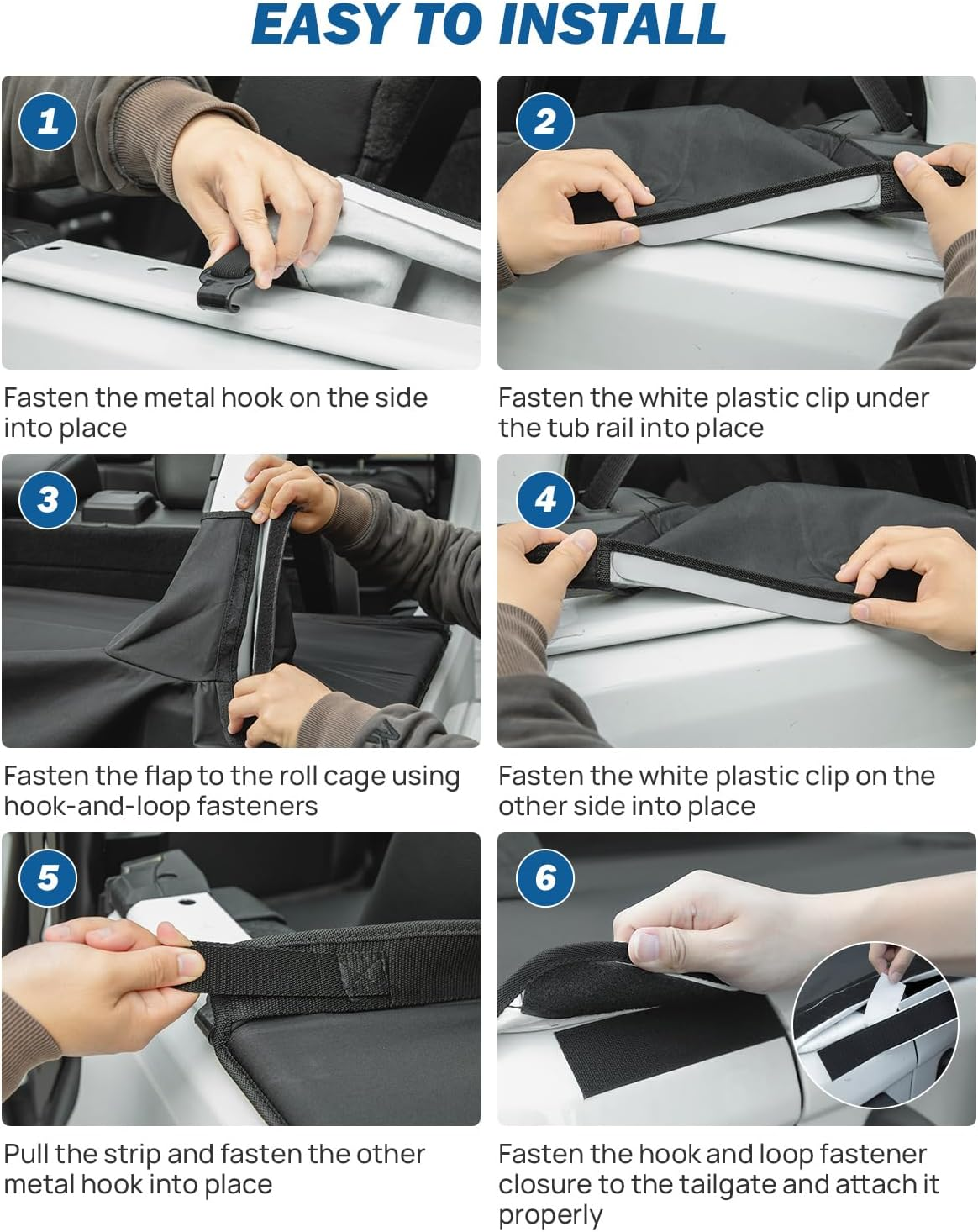 JOYTUTUS Tonneau Cover 4 Door Compatible with Wrangler JLU, Trunk Cargo Cover Tailgate Cover JL Accessories for 2018-2025 Wrangler JL Unlimited image number 5