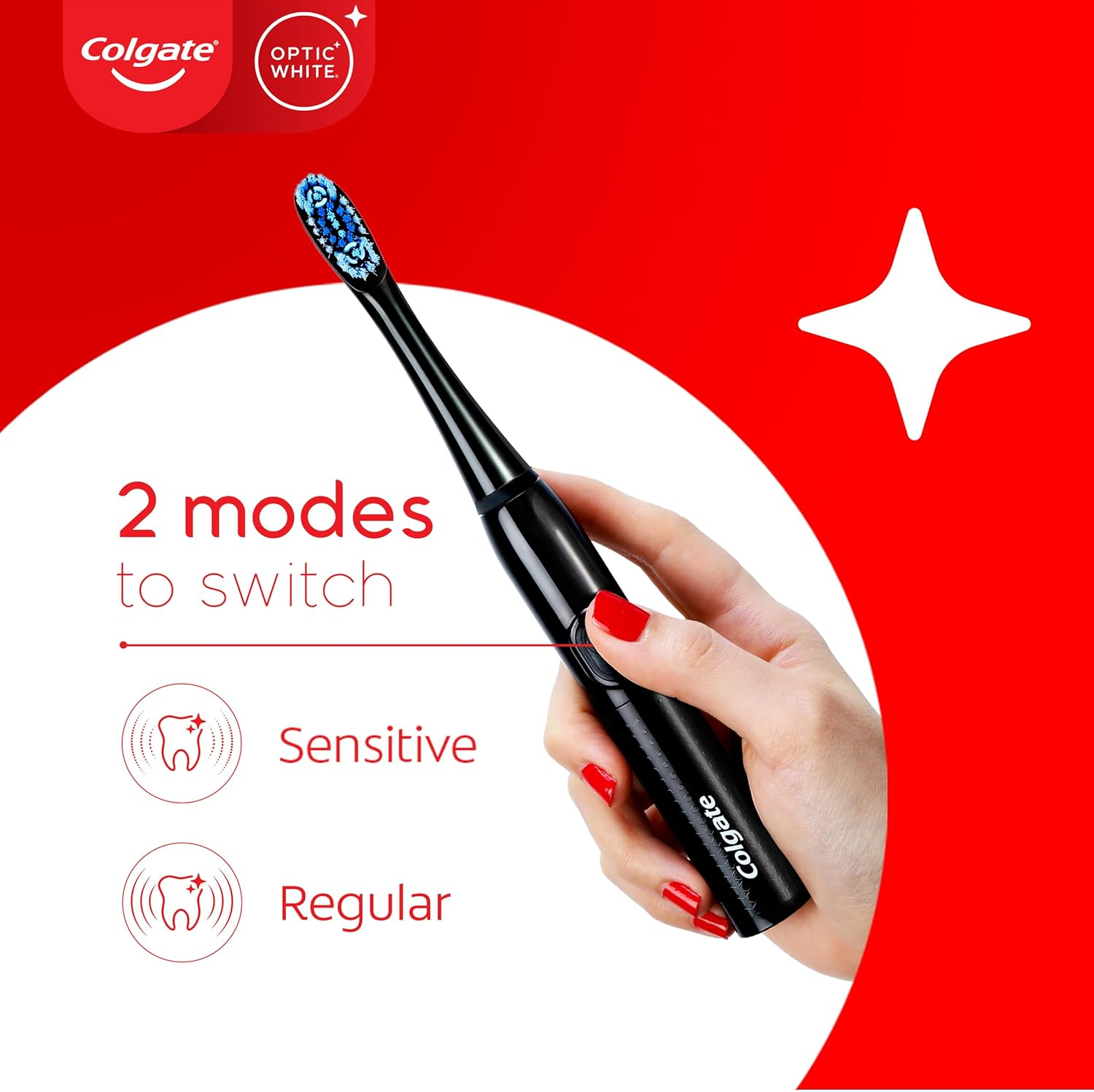 Colgate Optic White Powered Toothbrush Soft 1 Pack image number 3