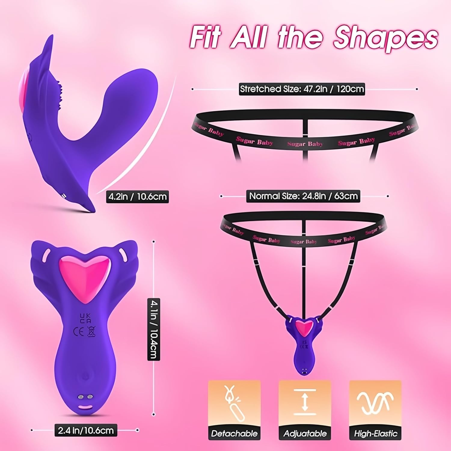 Funflick APP Control Panty Wearable Dildo Vibrator, Insert Vibrating Dildo Womens Sex Toys with 9 Vibrations, BDSM APP Control Vibrator Adult Sex Toys, G Spot Clitorious Stimulators Female Sex Toy Sexual Pleasure Tools for Women, Lifelike Silicone Sexual Wellness Products for Vagina Anal Stimulation, Strap on Adult Toys for Women Lesbian Couple image number 2