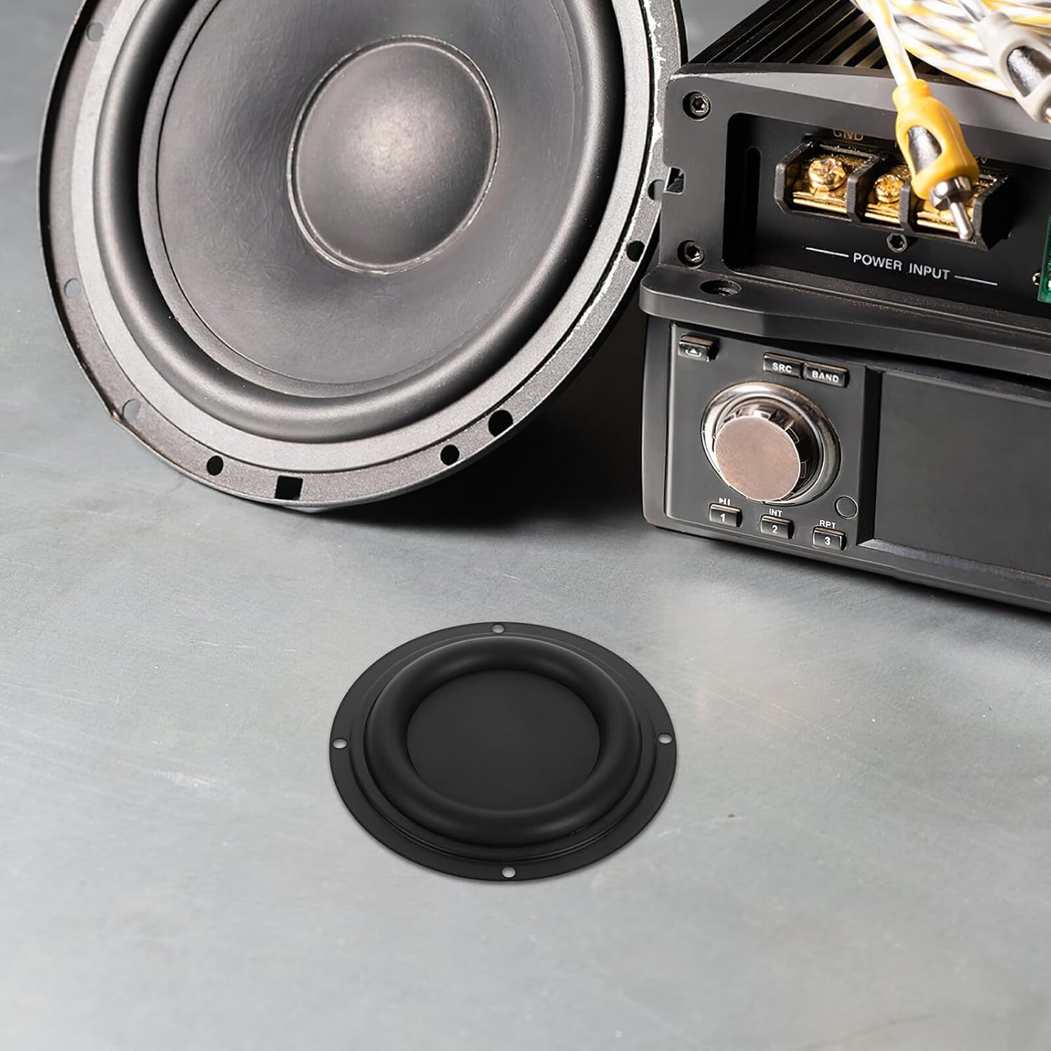 Kisangel 4Pcs Passive Bass Diaphragm Vibration Plate Radiator for Car Audio System Speaker Replacement DIY Radiator Membrane for Subwoofer