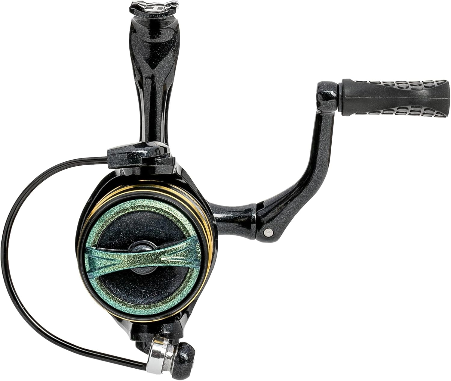 Lew&rsquo;S Wally Marshall Signature Series Spinning Fishing Reel, 5+1 Bearings, Graphite Frame and Rotor, Interchangeable Retrieve, Green/Gold image number 2