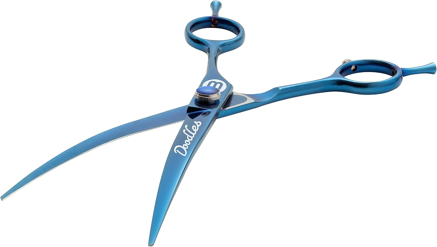 Mikki Doodle, Dog, Puppy Curved Coat Trimming & Shaping Scissors, Sharp & Durable Semi-Convex Blade, Blunted Safety Tips, Adjustable Tension Screw for Control and Precision, 19Cm (7.5&rdquo;) image number 3