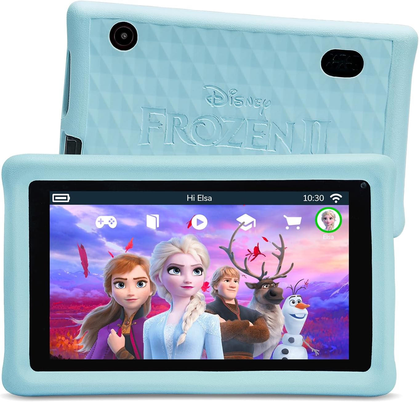 Pebble Gear 7" Disney Frozen Kids Tablet - Android Tablet for Kids with 16 GB, Anti-Blue Screen & Parental Controls - 500+ Games, Apps & Ebooks - Learning Tab with Bumper Case-Ages 3-8Yrs,Light Blue image number 5