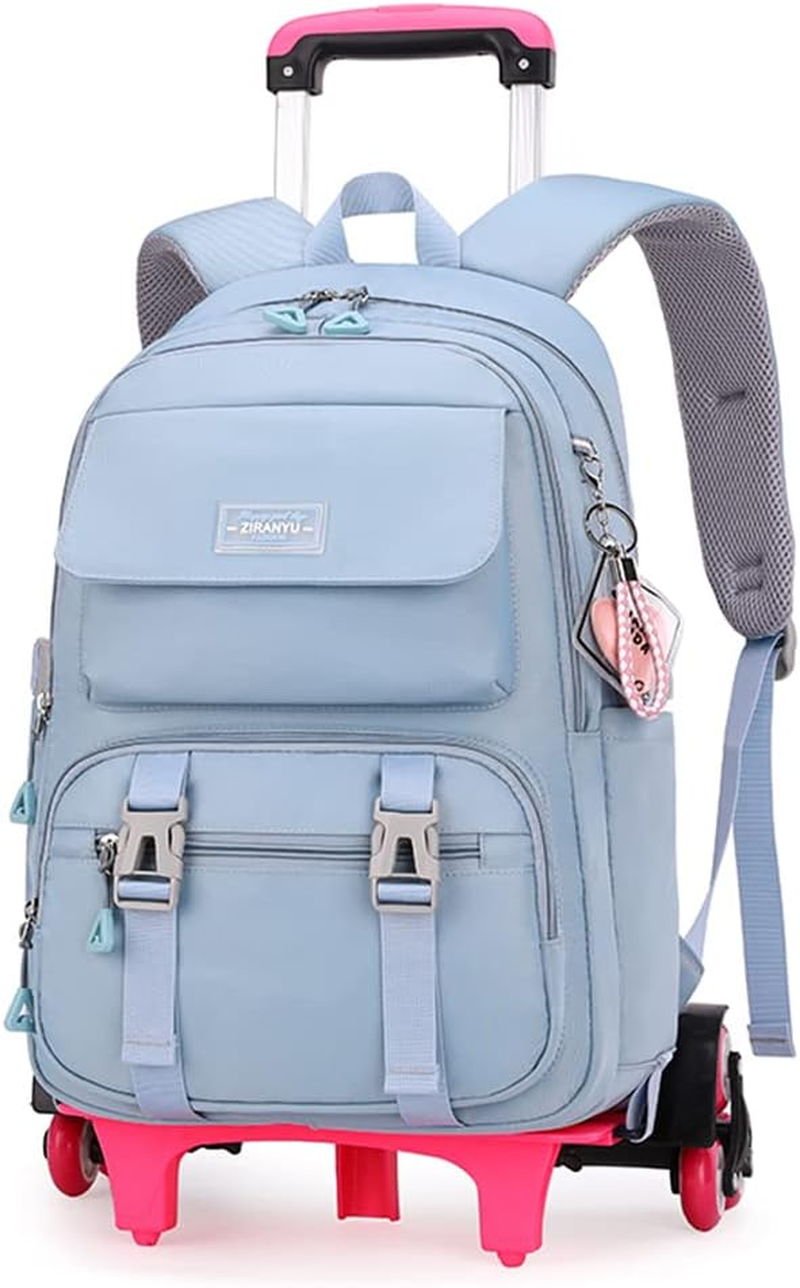 ZHANAO Rolling Backpack Luggage Bookbag with Wheels Trolley Bag Wheeled Travel Backpack for Girls & Boys Trolley Bag