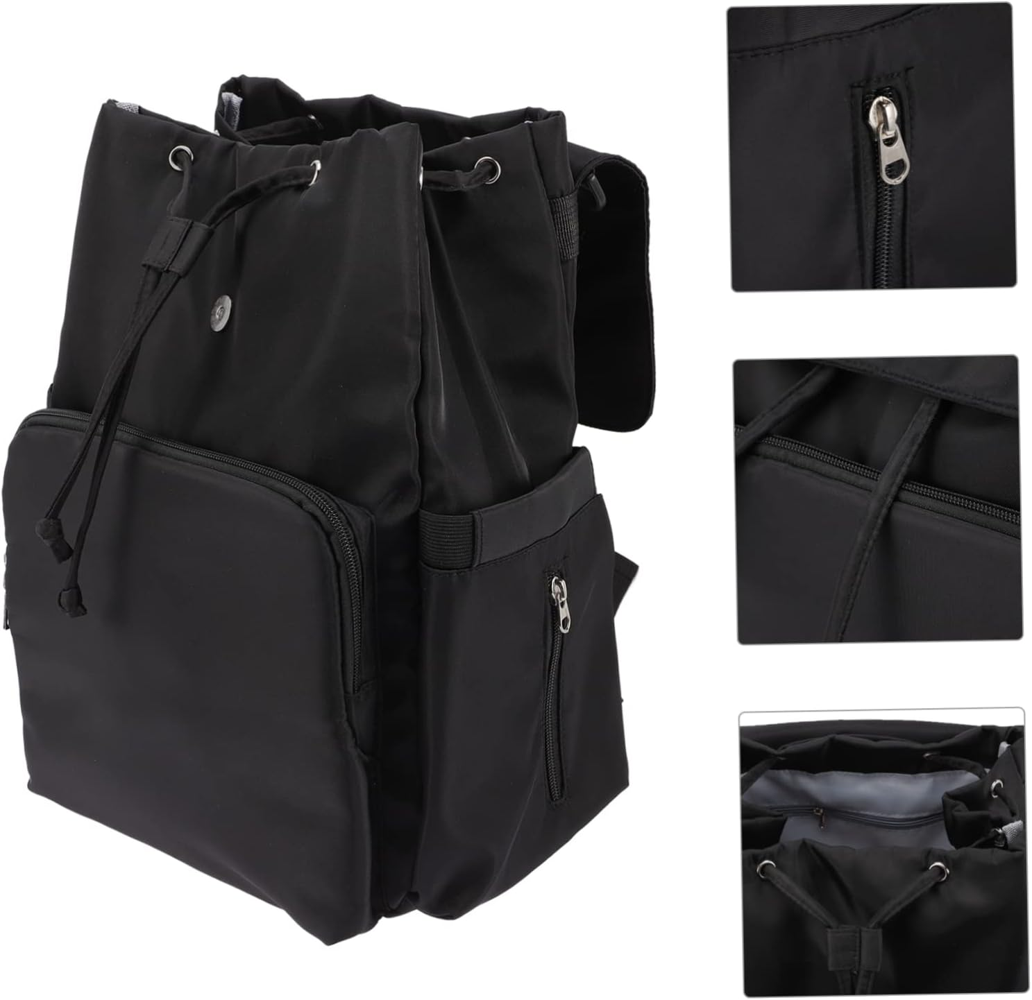 Mummy Bag Diaper Backpack Drawstring Closure Wet Dry Separation for Travel