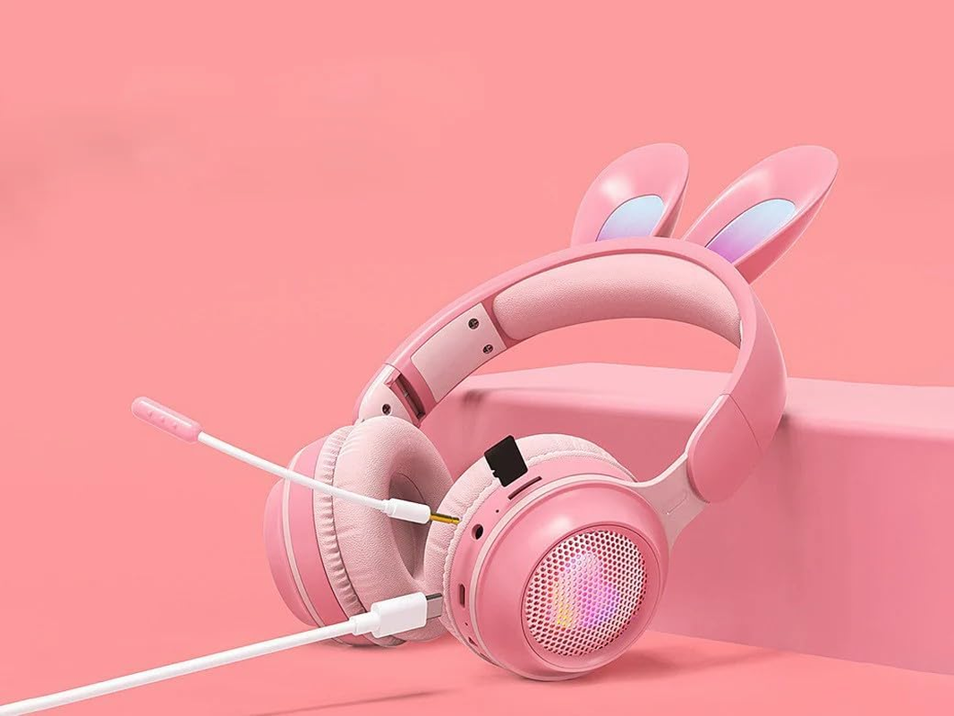 BDI Rainbow Rabbit Luminous Wireless 5.0 Headphone - Pink image number 3