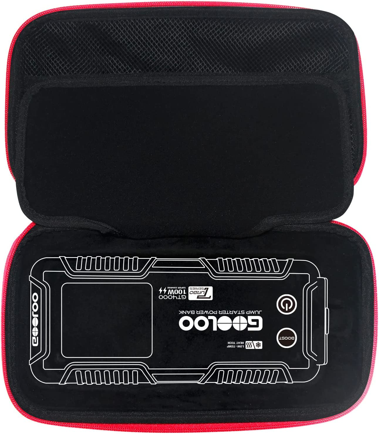 GOOLOO Eva Protection Case for GT3000 GT4000 GT4000S 12V Gooloo Jump Starters,Portable Hard Storage Case Car Tool Gadgets Carry Bag image number 4