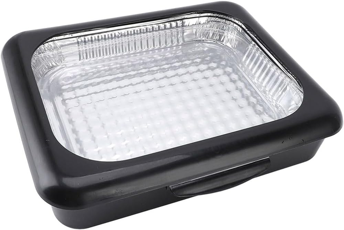 Foil Tray Holder Set, Serving Tray for Food, Dual Design with Removable Lid, Insulated Food Carrier, Stackable, Lightweight, Portable for Traveling, Picnic, Party, Camping image number 3