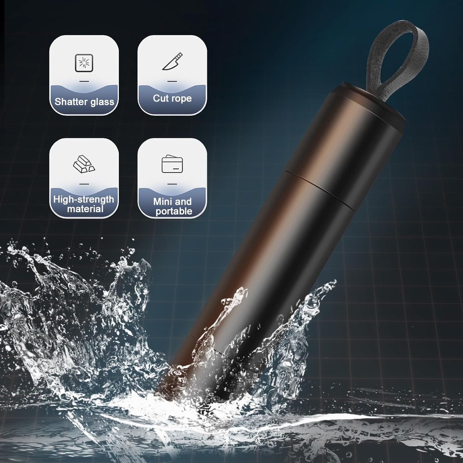 Eukyplace 2 Pack Window Breaker Seatbelt Cutter &ndash; Emergency Car Window Breaker Tool with Seat Belt Cutter and Glass Breaker &ndash; Car Seat Unbuckle Tool, Red & Black image number 3