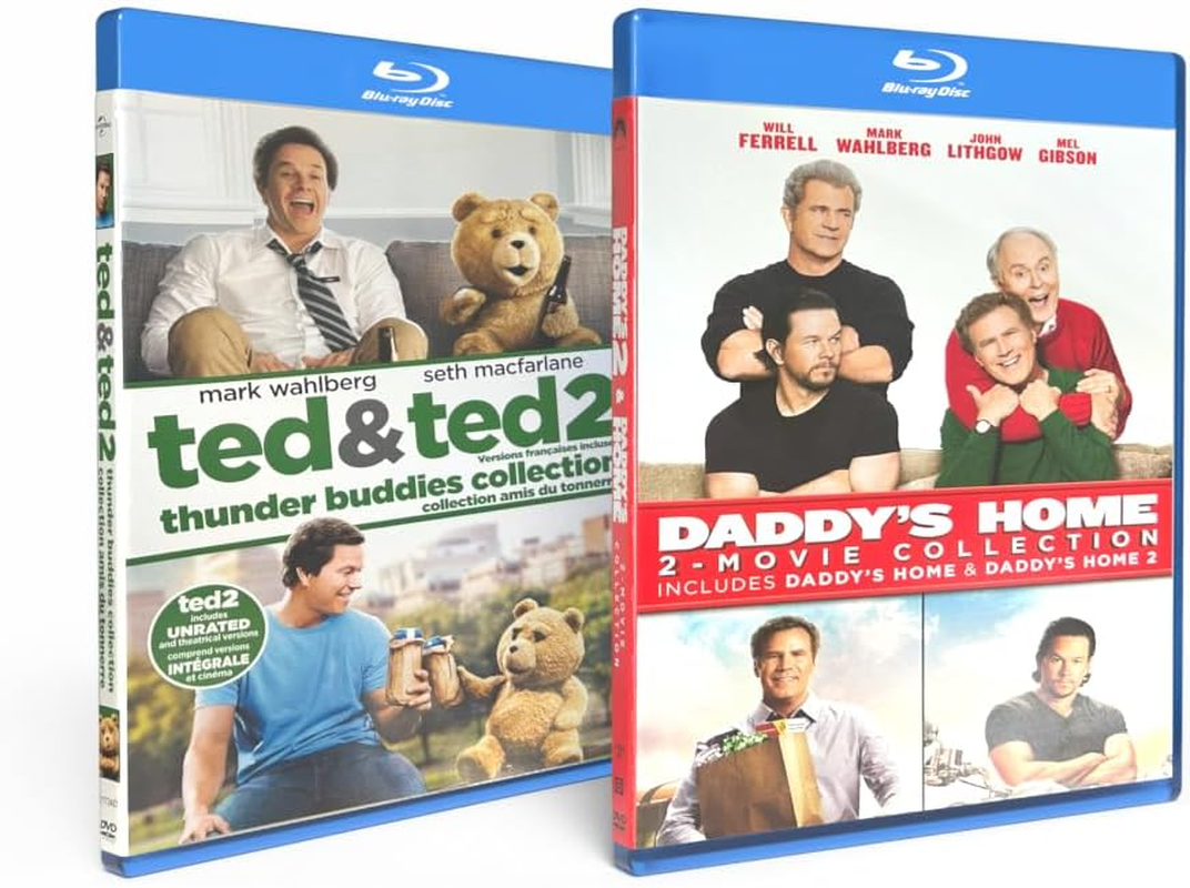 Mark Wahlberg "Double the Duo" Blu-Ray Collection: Ted 1 & 2 + Daddy'S Home 1 & 2