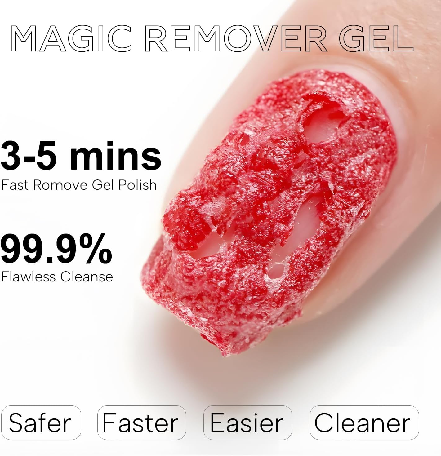 Vishine Gel Nail Polish Remover, Professional Gel Polish Remover for Nails,Quick & Easy Polish Remover in 3-5 Minutes,No Need for Foil, Soaking or Wrapping 16Ml