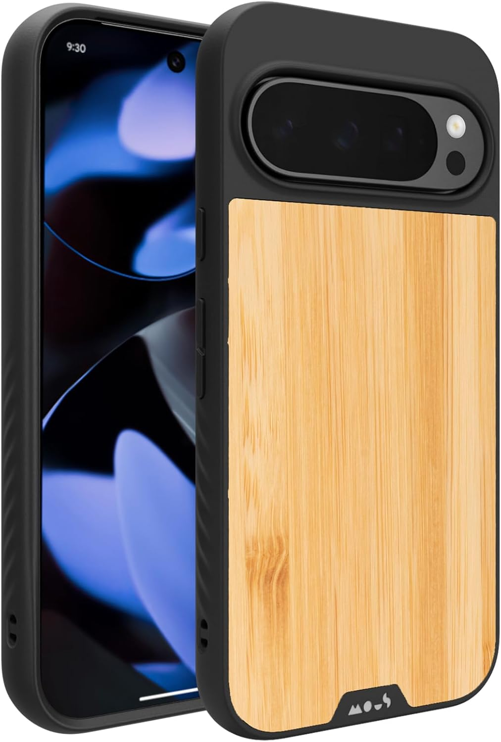 Mous for Google Pixel 10/10 Pro (2025) Case, Compatible with Qi2 Magsafe and Pixelsnap - Limitless - Protective Pixel 10/10 Pro Walnut Case - Shockproof Phone Cover, Brown