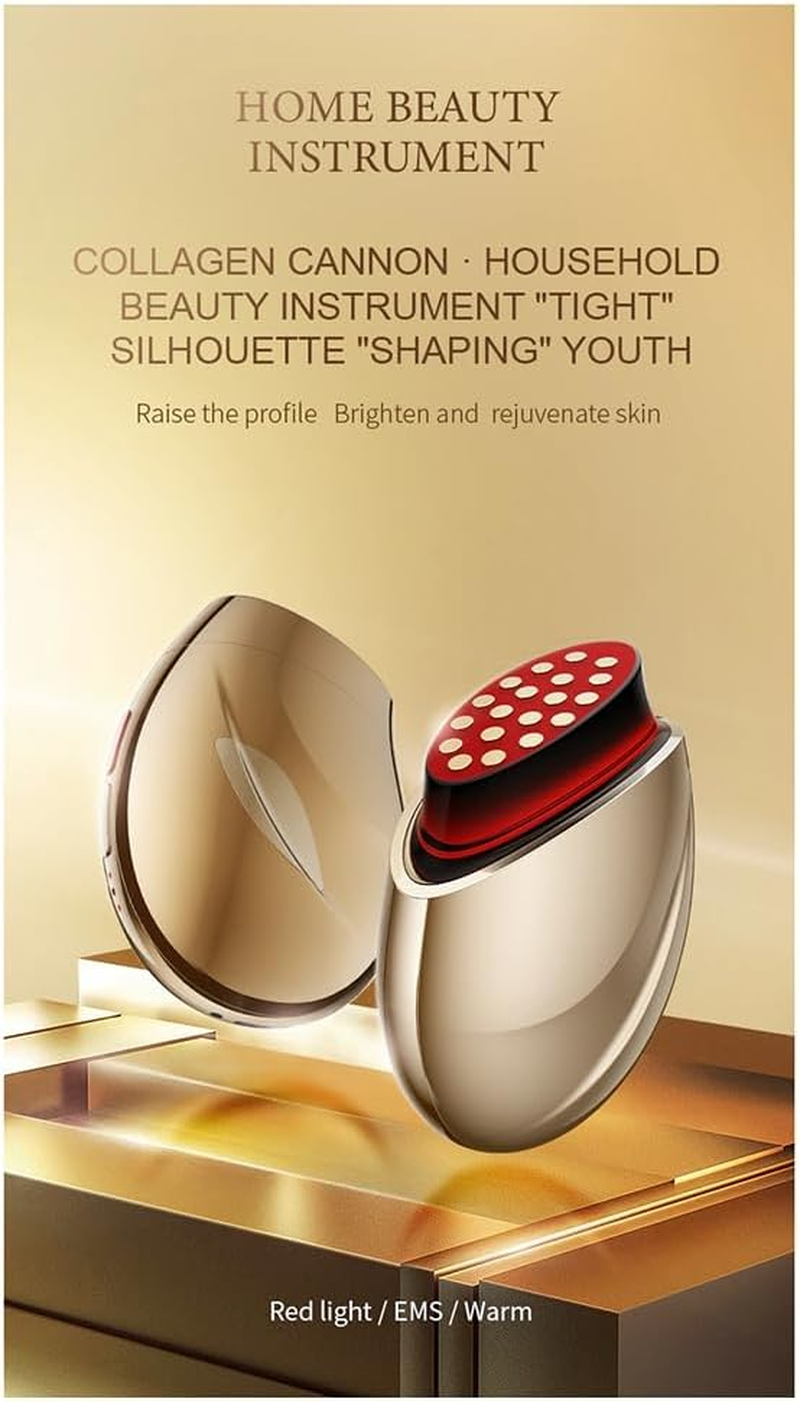 Domoi Radio Frequency Spa Machine Wrinkle Removal Skin Face Tightening Beauty Care Device Collagen Easy to Use Gold image number 1