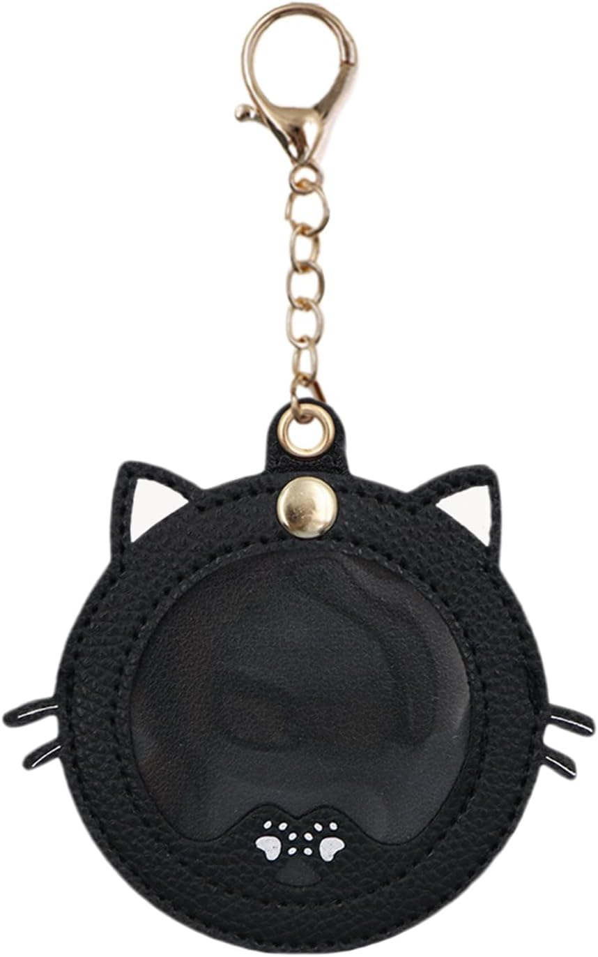 Gcerfby Pet Hair Storage Keychain, Cute Design, 9.2X8X0.5Cm, Kitten Face Shaped Dog Hair Storage Keychain, Creative Cute Keyring and Key Holder, Decorative for Backpack, Purse, Wallet