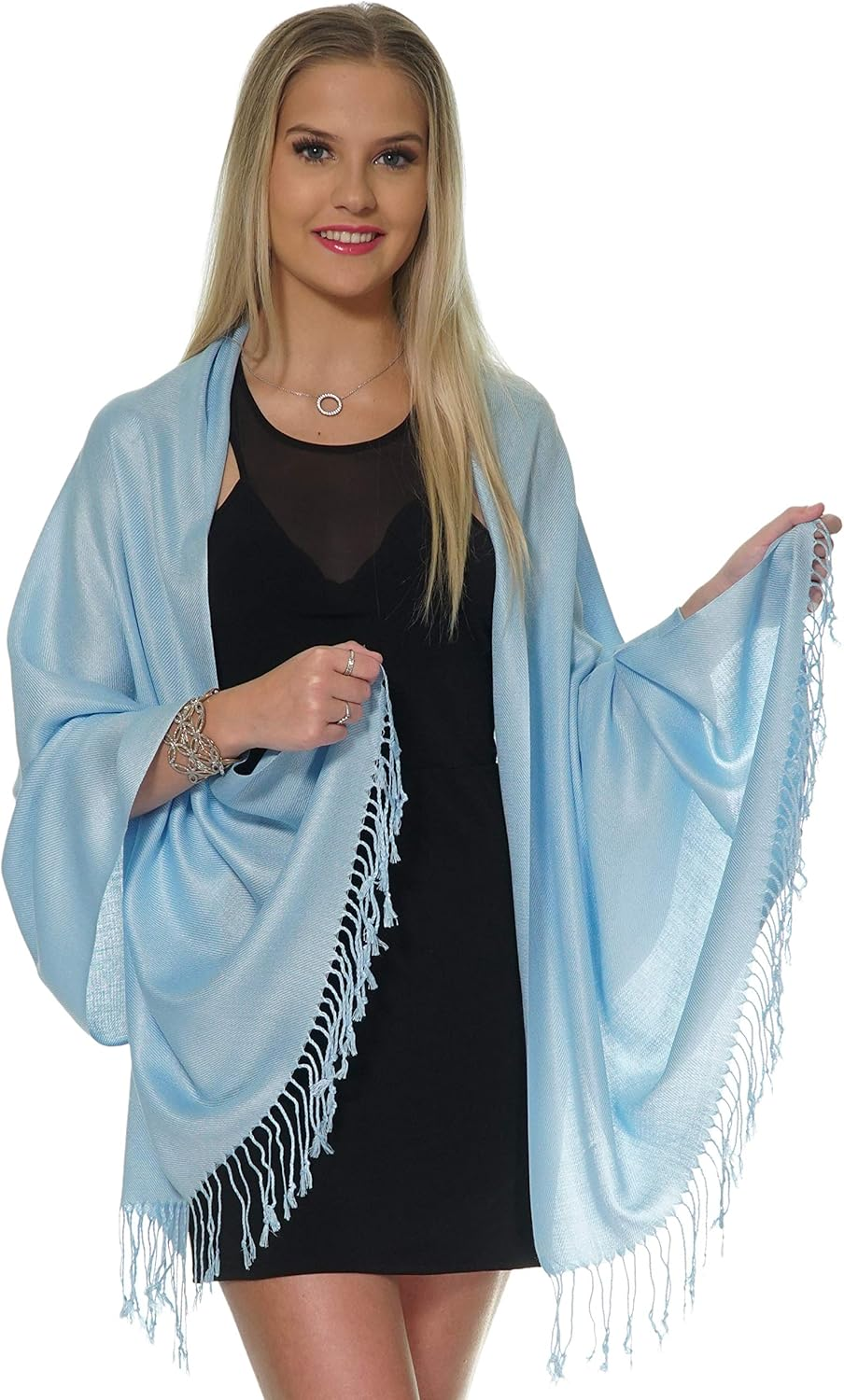Pashmina Shawls and Wraps for Evening Dresses, Large Soft Pashminas Wedding Shawl image number 4
