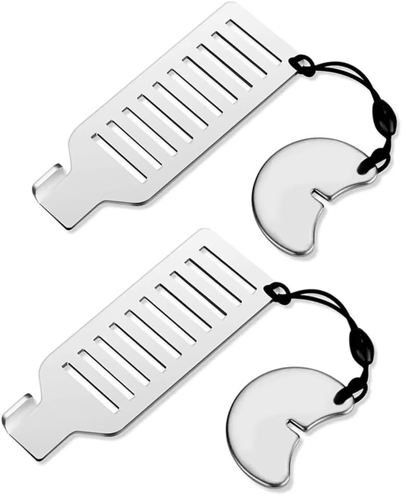 2Pcs Portable Door Lock, Stainless Steel Travel Door Lock, Security Privacy Door Locks Devices, Sturdy Punch-Free Hotel Door Lock, Heavy Duty Door Locker for Hotel School Dorm Apartment Safety