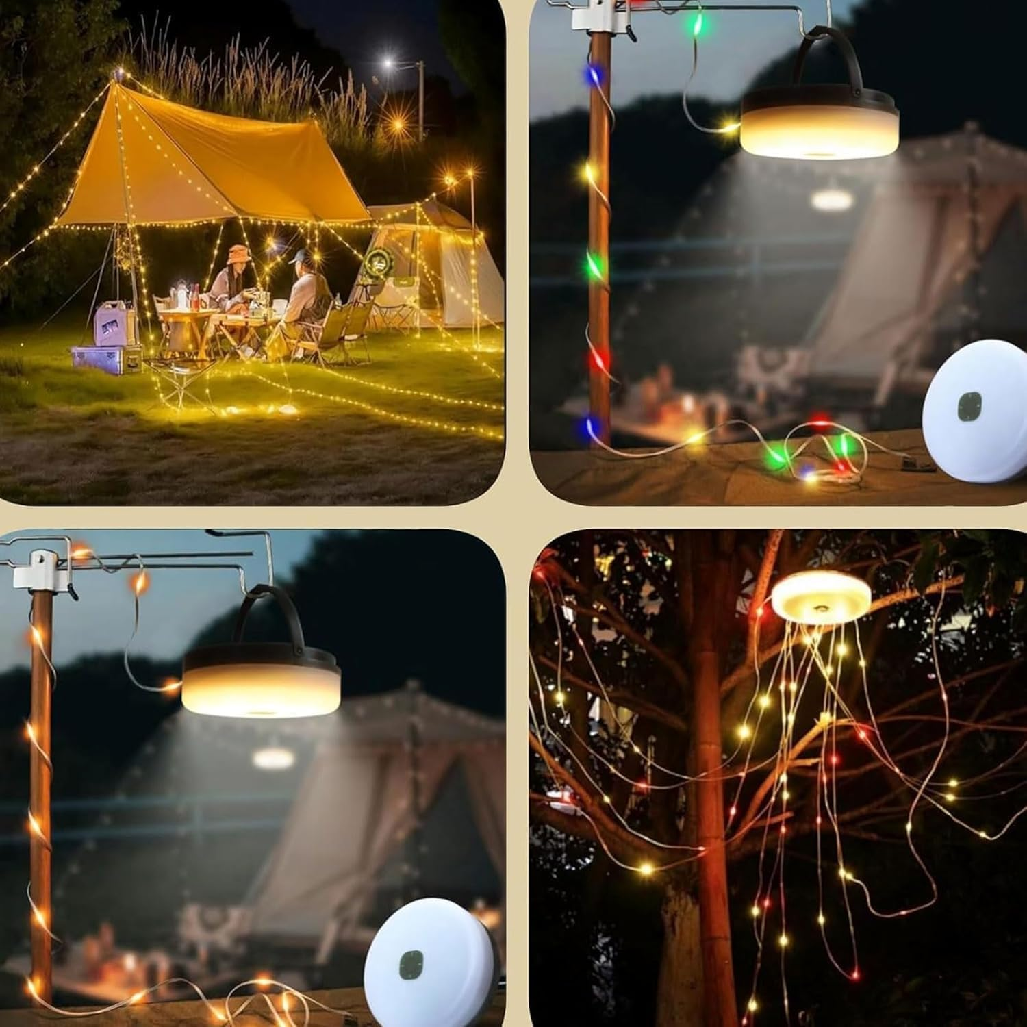 Outdoor Waterproof Portable Stowable String Light,10M 32 Ft Camping String Light,Led Light Strip,Outdoor Camping Lights, image number 5